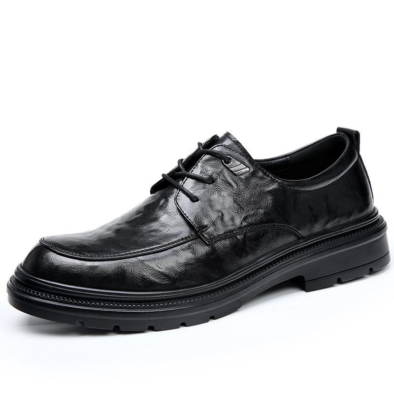 Pánské kožené boty vysoké kvality s měkkou podrážkou, formální obuv pro podnikání, nové 2025, černé, s výškou, kožené, ležérní, svatební obuv pro ženicha, pánské