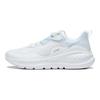 Li Ning Easy Fit Fle Cushioning Abrasion Resistant Breathable Low top Casual Running Shoes Women's White Blue ARST074-3
