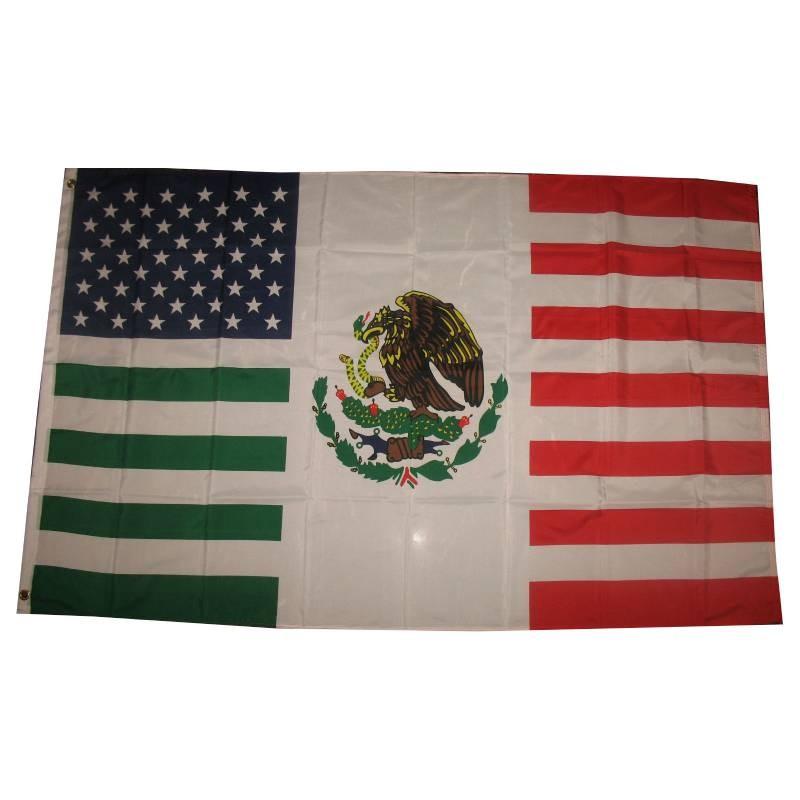 

Usa Mexico Combination Flag Mexican American Friendship Flag Supplies Grommets