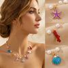 Bohemian Handmade Multi Pendant Necklace for Women Starfish Conch Shell Crab Chain Choker Girl Ocean Beach Vacation Jewelry
