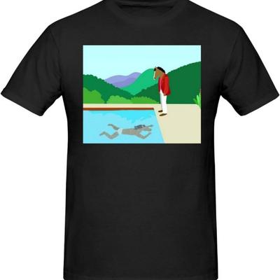 BoJack Sitcom Horseman Animated Men's T Shirt Cotton Graphic Short Sleeve Crew Neck Tee Shirts Casual Tops Black Large
