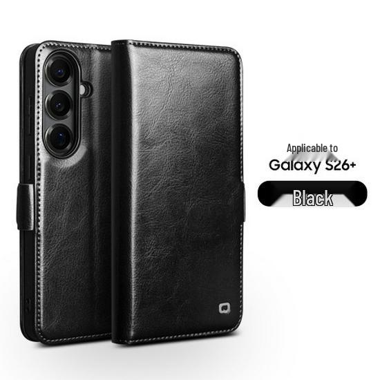 

Qiali Genuine Leather Flip Case for Samsung Galaxy S26+ - Ultra Protective with Magnetic Card Holder