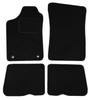 Czarne welurowe dywaniki podłogowe do: Renault 19 cabrio, hatchback, sedan, chamade (1988-1996)