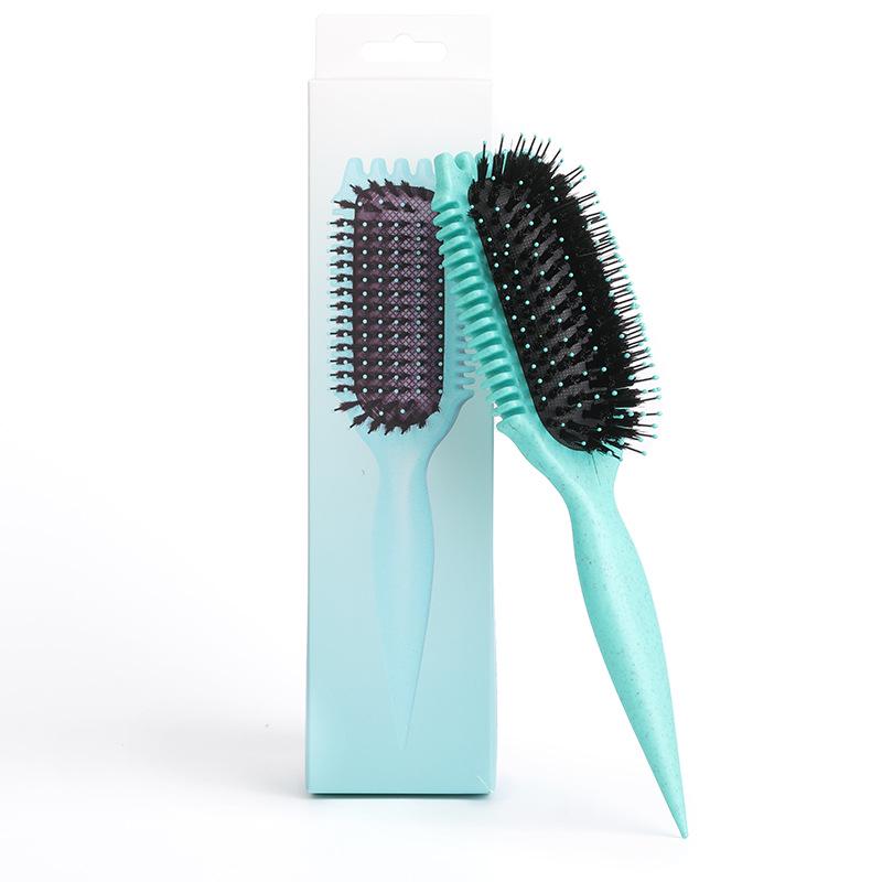 Bounce Curl Fluffy Boar Bristle Comb: Women's Airbag Hairdressing Tool