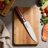 WXCOO 5inch Japanese Kitchen Knife Fruit Paring Knife for Cooking Household Fruit Vegetable Cutting Wooden Handle Santoku Knife