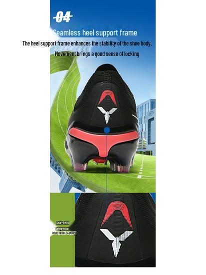 Messi Low-Top Long Spike Soccer Shoes for Men & Women - Adult Artificial Turf Training, Autumn/Winter