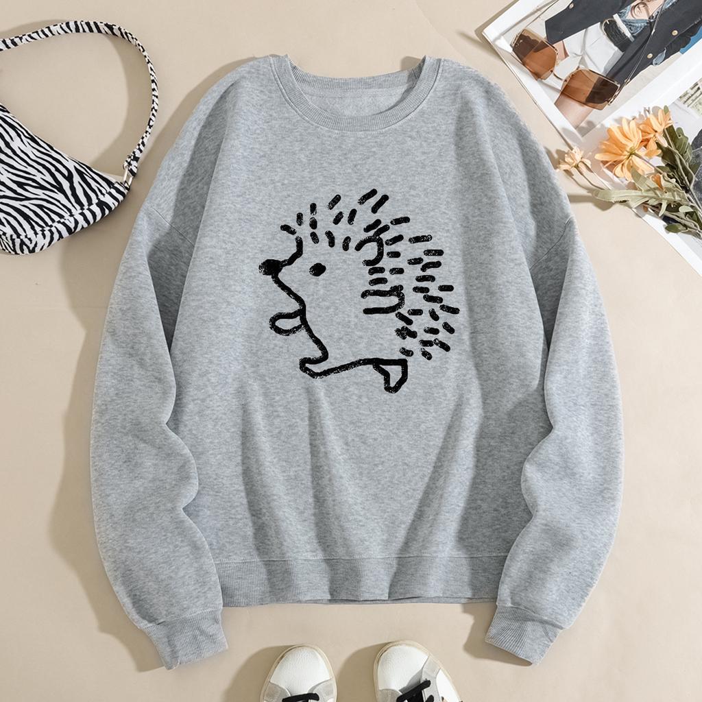 Women's Loose Crew Neck Long Sleeve Fashion Printing Casual Tops Women’s