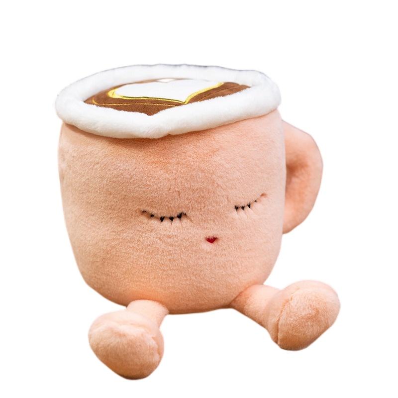Cute And Comfy Matcha Latte Coffee Cup Plush Toy For Cozy Decor