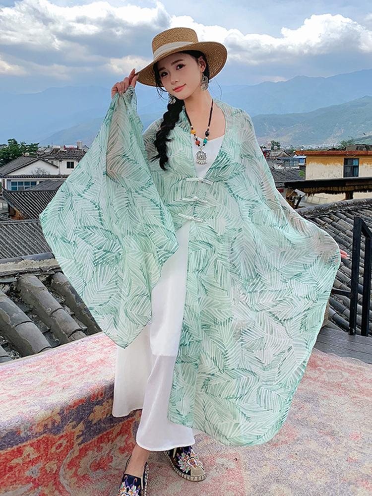 New Summer Elegant Beach Women Silk Scarf Vacation Wrap Shawl Boho Print Lady Sunscreen Bandana Long Hijab Scarve Pareo Mujer