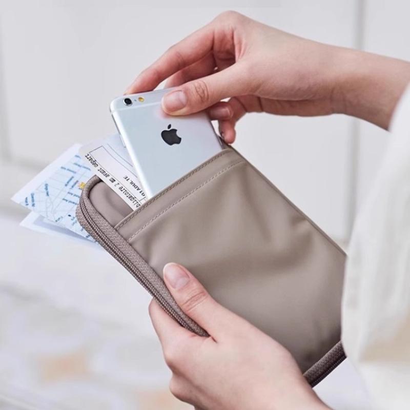 Creative Nylon Travel Passport Bag Business Fashion Men and Women Holding Document Wallet Mobile Phone Receipt Storage Bag