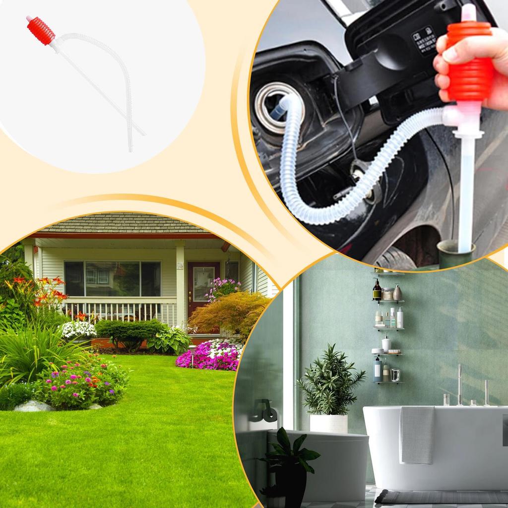 Manual Siphon hand pump Siphon Portable Liquid Transfer Siphon Pump Automotive Oil Siphon Fuel for Petrol Motorcycle