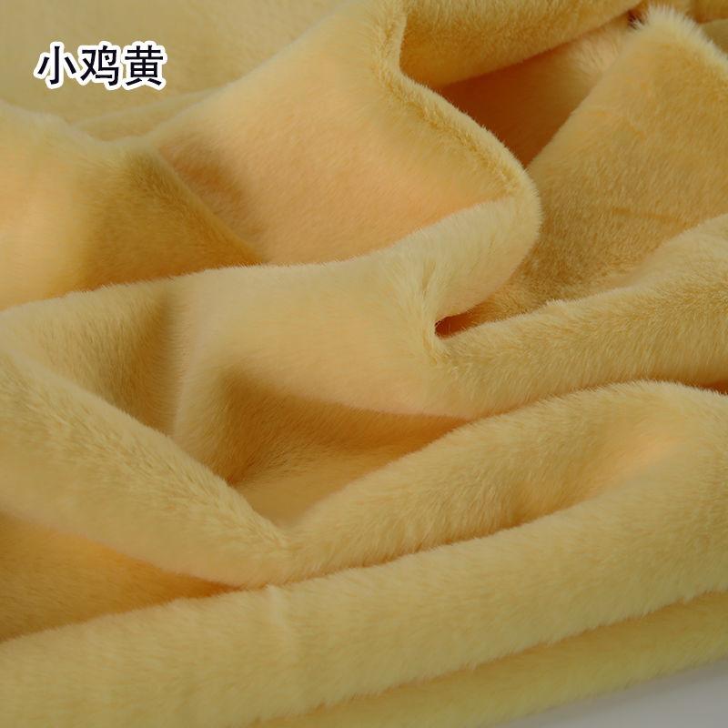 Plain Long Hair Plush Fabric By Meters for Clothes Blankets Coats Sewing High Quality Imitation Rex Rabbit Fur Cloth Soft Silky