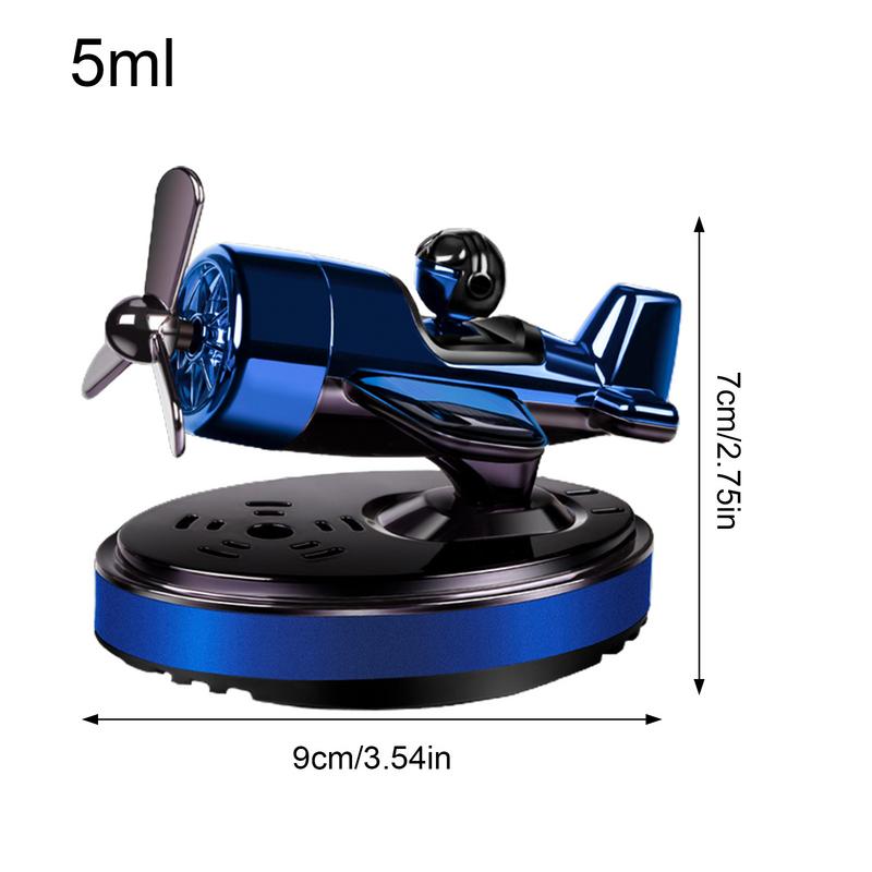 Car Perfume Diffuser Rotating Car Air Freshener Oil Diffuser Solar Powered Car Aromatherapy With Fragrance Oil Airplane Shape