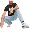 Puma American Retro Letter Print Casual Short Sleeve Crew Neck T-Shirt Men Tops Black 679596-01
