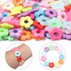50pcs 19mm Multicolor Flower Beads Plastic Plum Blossom Big Hole Loose Beads For DIY Jewelry Making Necklace Bracelets Findings