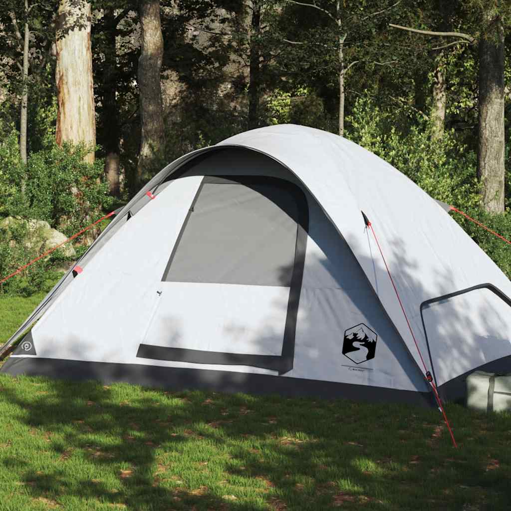 Dome Family Tent for 6 Persons White Blackout Waterproof