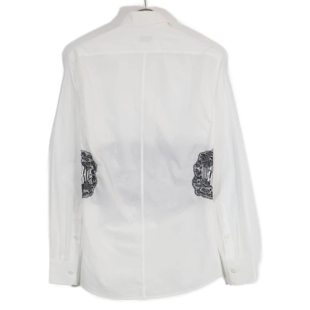 DRIES VAN NOTEN [Domestic regular] 22-158-10-091635 Embroidered long sleeve shirt/ tops 34 White / blackUsed