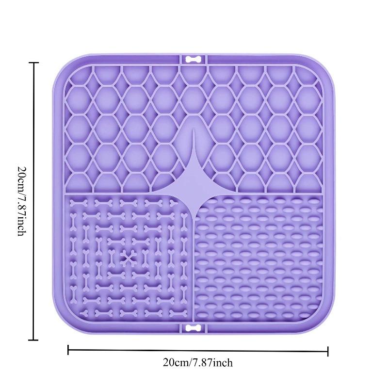 1pcs Dog Licking Plate Pet Licking Pad Silicone Suction Cup Slow Licking Pad Anti Choking Slow Eating Bowl