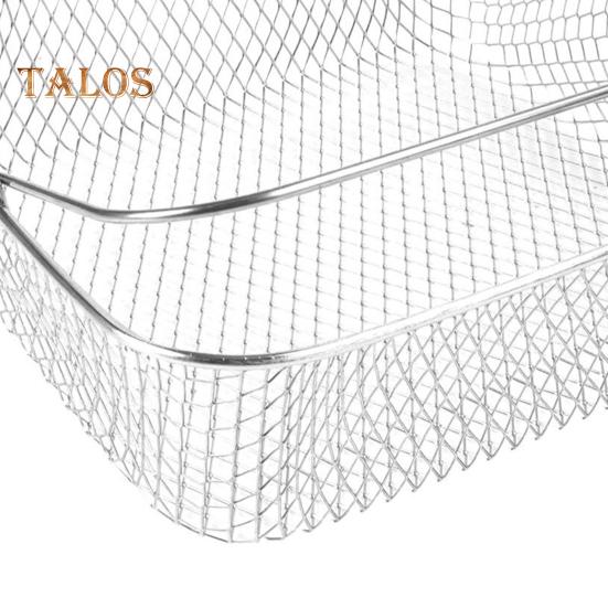 Coș pătrat pentru friteuza cu aer pentru COSORI 5.8QT/pentru Instant Vortex 6QT, coș de schimb din oțel inoxidabil cu mâner, suport de gătit sigur pentru mașina de spălat vase pentru uniform