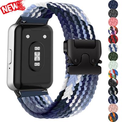 Nylon Strap For Samsung Galaxy Fit 3 Wristband Adjustable Braided Solo Loop Replacement Bracelet For Samsung Fit 3 Watch Band