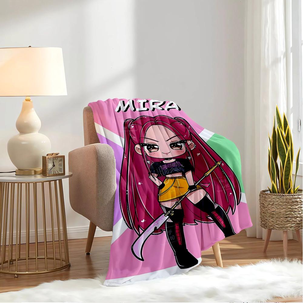 K-POP Anime Dívčí Skupina Čtyři Roční Období Měkká Teplá Přikrývka Celoroční Silně Pletená Polyesterová Přehoz na Postel, Kempování, Cestování Perfektní Dárek