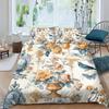3D Digital Printing Hand-Painted Plant Flower Quilt Cover Pillowcase Two Or Three-Piece Set Polyester Abraded