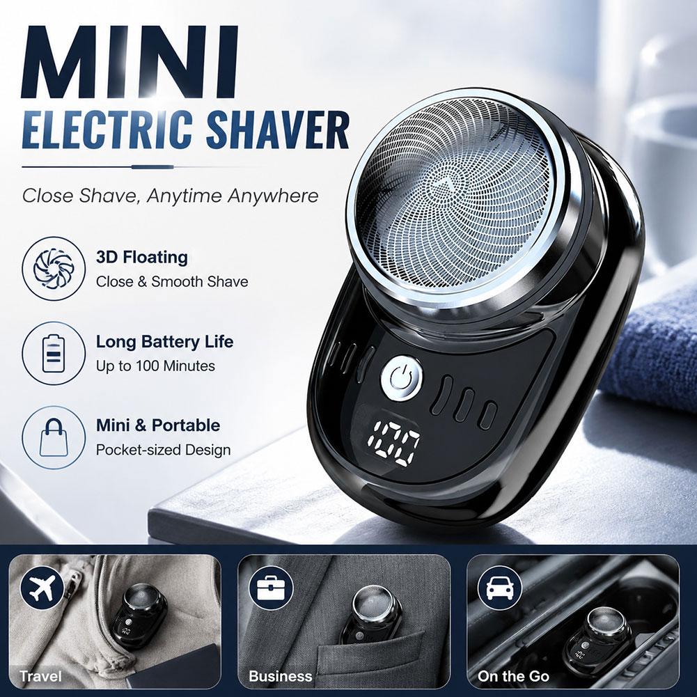 Electric Shaver Men's Shaver Washing Mini Beard Knife Compact And Portable Rechargeable Beard Trimming Tool