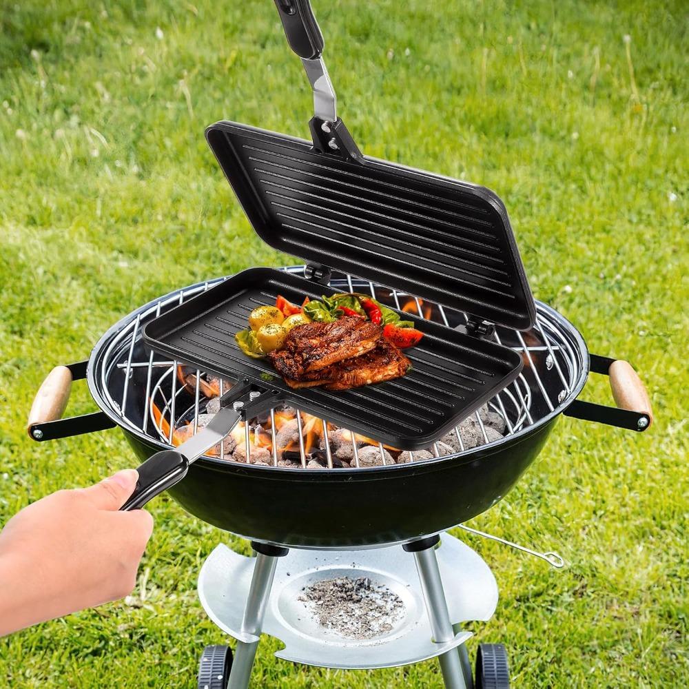 Heat-resistant Breakfast Sandwich Baking Pan Double-Sided Sandwich Maker Toast Frying Pan Waffle