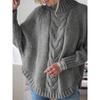 Women'S Vintage-Inspired Black Cable Sweater with High Neck, Loose Fit, Casual, Everyday Pullover, Vintage Sweater | Cable Pattern, Sweater Dress