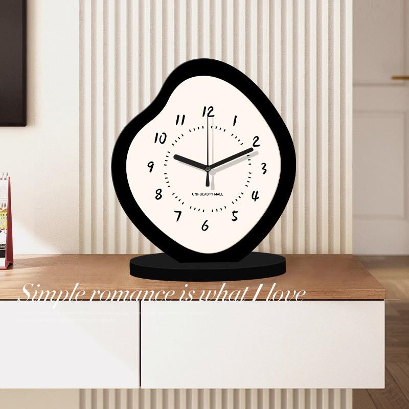 Modern Minimalist Wooden Table Clock With Silent Sweep Movement Decorative Desktop Timepiece Living Room Bedroom