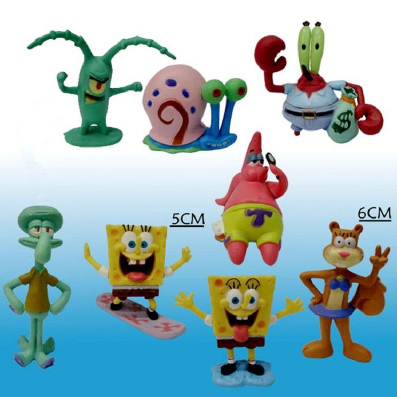 Premium 8-teiliges Spongebob Schwammkopf Patrick Star Thaddäus Tentakel PVC Figuren Set