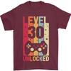 30th Birthday 30 Year Old Level Up Gaming Mens T-Shirt 100% Cotton
