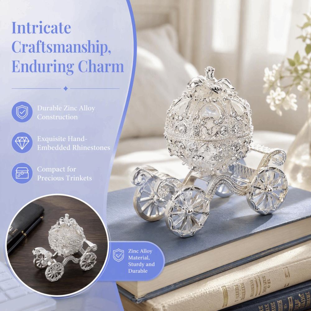 Zinc Alloy Material Metal Crafts Ornament Pumpkin Shaped Trinket Storage Box Vanity Organizer