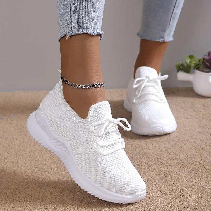 fashion Ladies Shoes on Sale 2024 New Brand Mesh Women's Vulcanize Shoes Autumn Breathable Fashion Women Sneakers Solid Sneakers Women