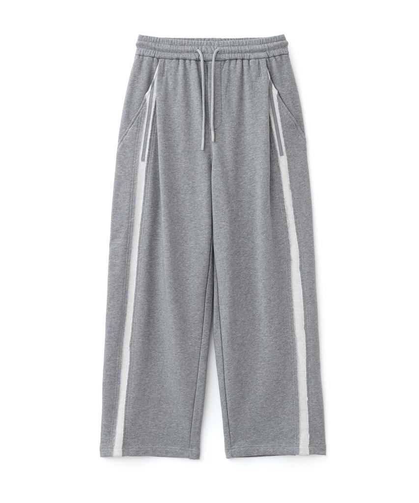 AOTT Single-Pleat Line Taping Sweatpants Gray