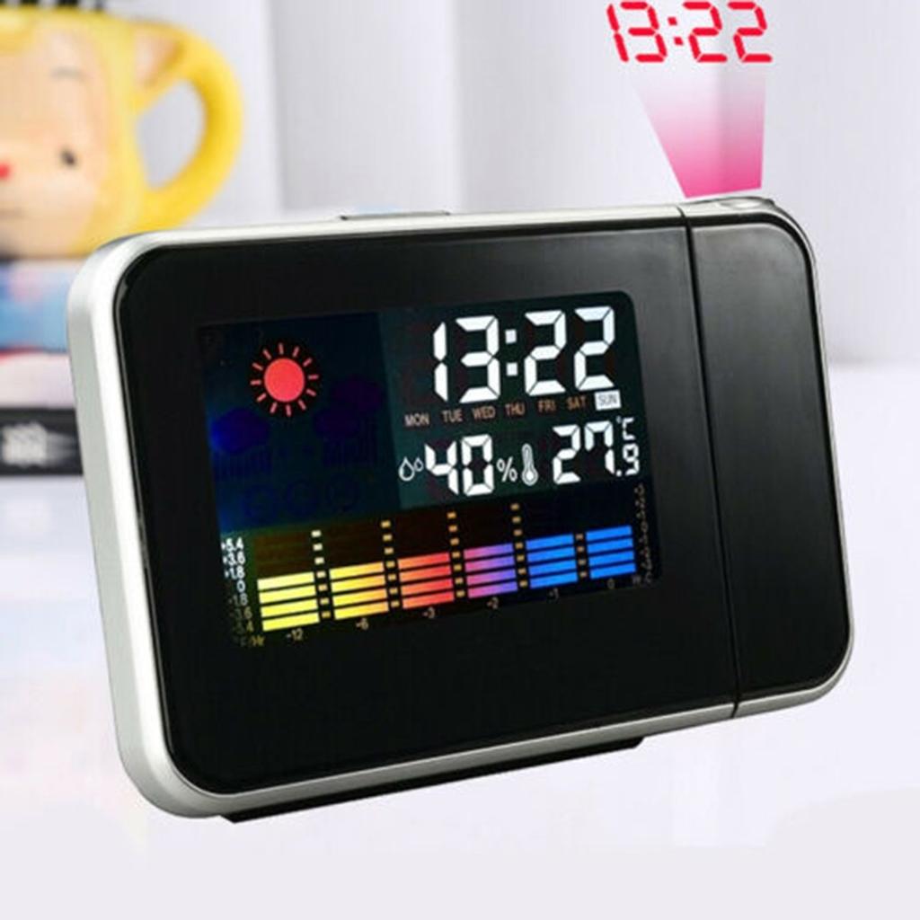 LED Digital Projection Clock with Large Screen and USB Charging Port