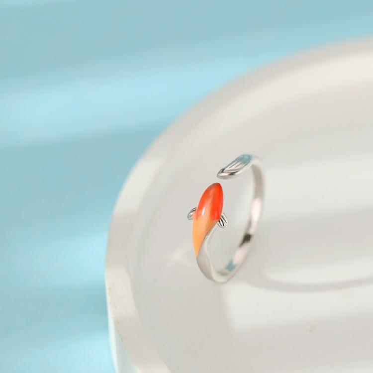 Gradient Lucky Carp Rings Kois Fish Open Rings for Trendsetters Unique Ornament