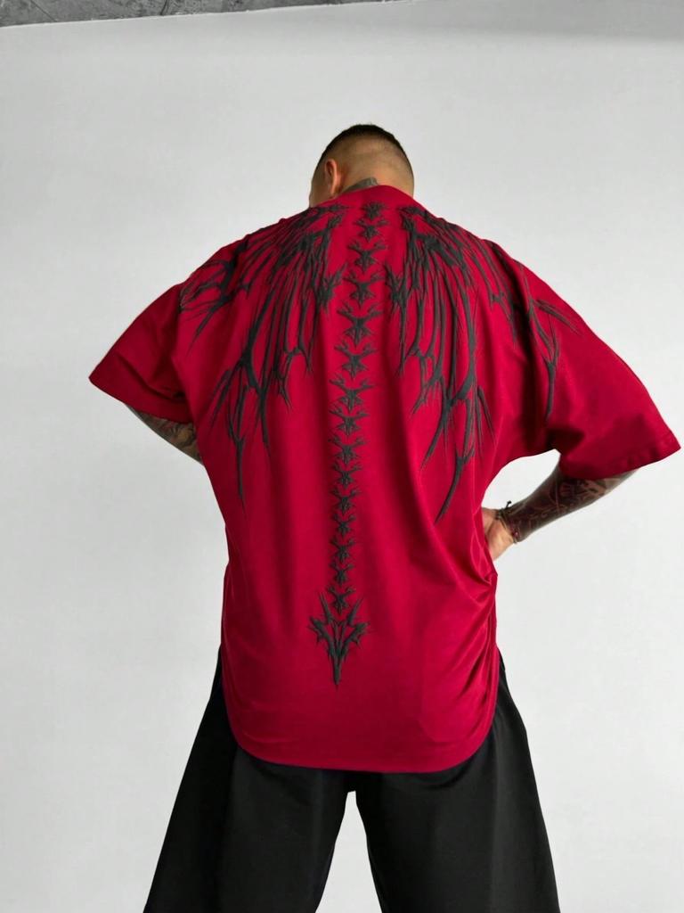 The T-shirt for the Summer of Features a Casual Fashionable Comfortable and Soft 3D Wing Pattern Print