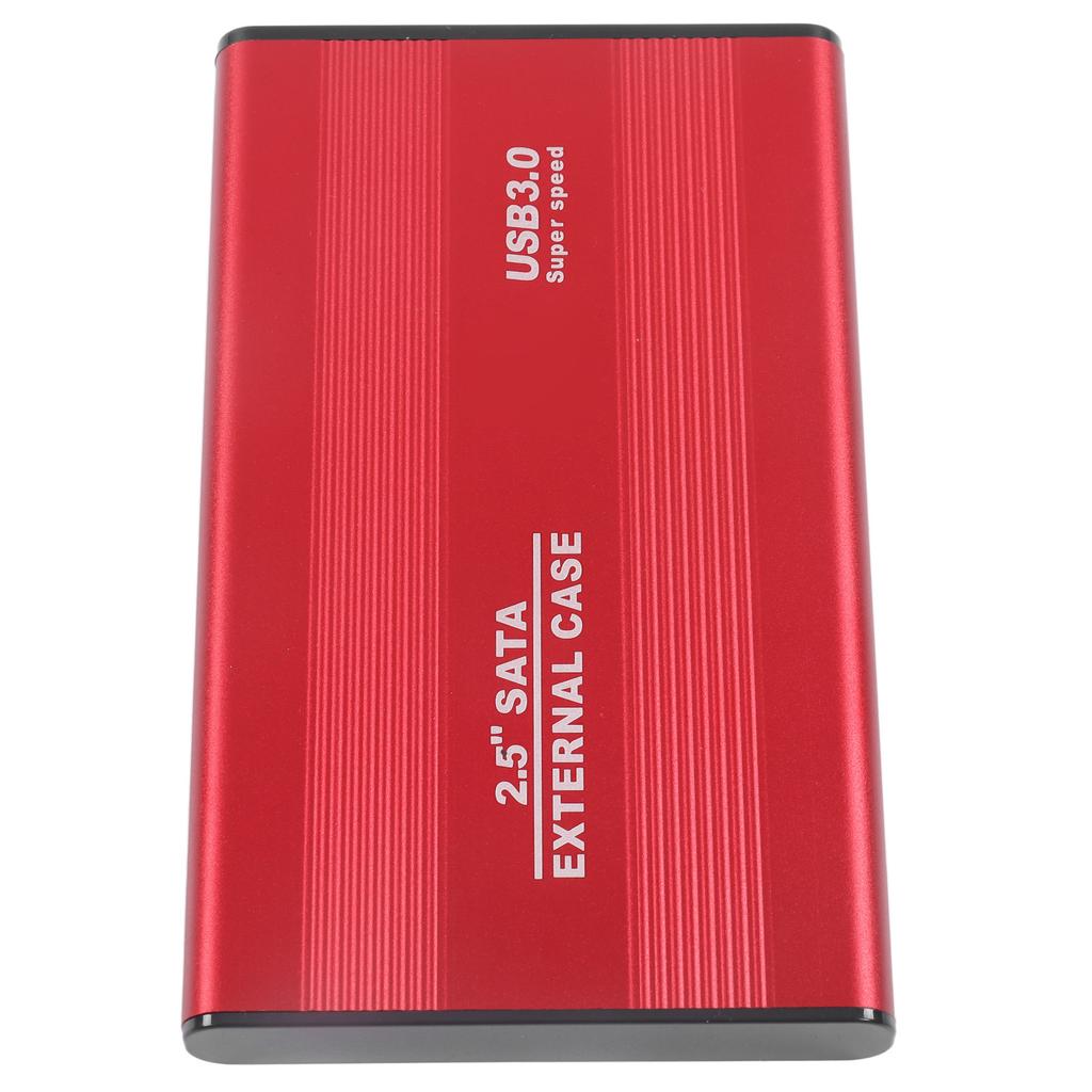 Hard Drive Enclosure 2.5in 4TB LED Indication Aluminum Housing Hot Swappable 5Gbps USB 3.0 Port External HDD Case Red