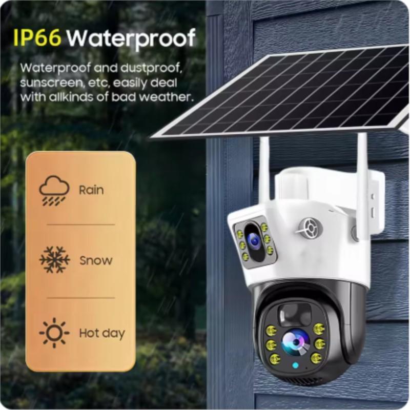 Kabellose Solar-HD-Überwachungskamera, WIFI/4G mit automatischer Solarladung und PIR-Personenerkennung, Videoüberwachung