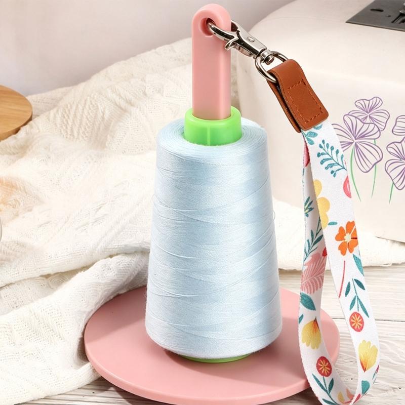 Plastic Knitting Yarn Holder Crochet Yarn Stand, with Removable Wrist Lanyard Vertical Support Post for Crocheting Projects