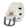 [Buzz Selection] Canvas Belt, Durable, Adjustable Buckle, Casual & Business, Men's LBT735 (White)