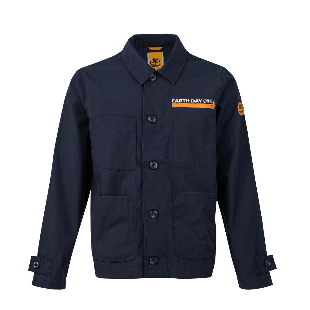 

Timberland Повседневная мужская куртка с воротником на одну пуговицу и буквенным принтом, темно-синий цвет A61G9-433 S