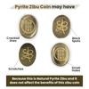 Pyrite Zibu Coin - Pyrite Stone Original Crystal Stones Pre-Energized Zibu Coin for Money Good Luck Positivity and Prosperity - 808 520 741 Stone
