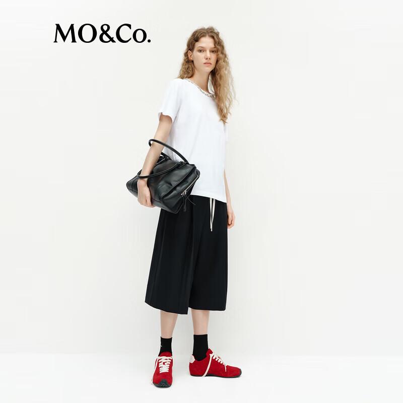 MO&Co. Cotton Backless Pleated T-Shirt L 170