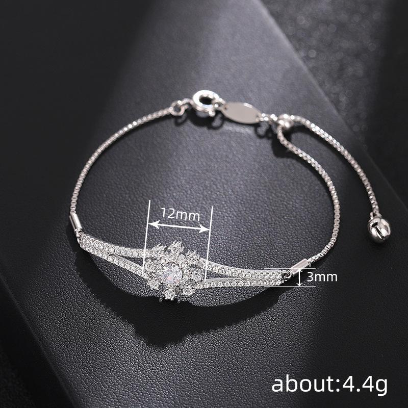 Armband Mädchen, Schneeflocken-Damen-Design Schmuck, Süßer und glänzender Schmuck mit Persönlichkeit
