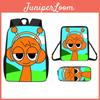 Sprunki Student Backpack Set With Lightweight Oxford Fabric For School Children