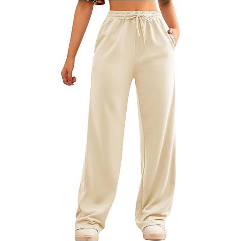 

Women s Sweatpants 2025: Casual Wide-Leg, High Waist, Elastic, Drawstring, Loose Long Sports Pants Medium