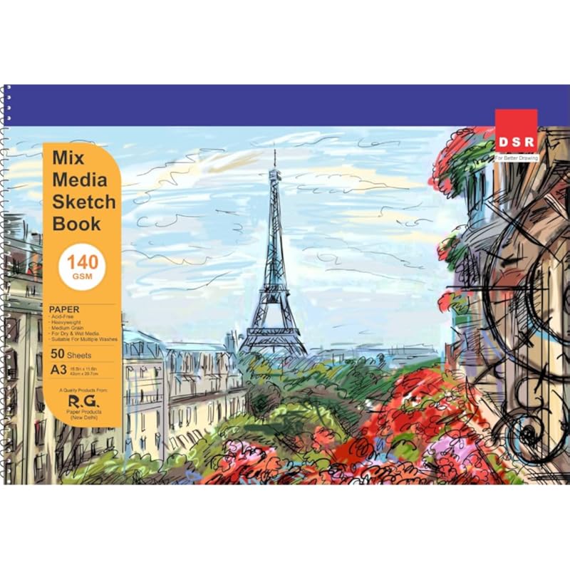 DSR A3 Sketch Book 50 Sheet (140 GSM Sheet)