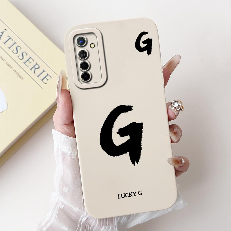 For Realme X2 XT Lucky Initial Letter Phone Case For Realme XT X2 Soft Silicone Shockproof Cases